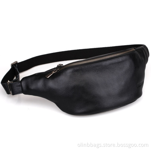 Leather Fanny Pack Waist Bag with Adjustable Belt